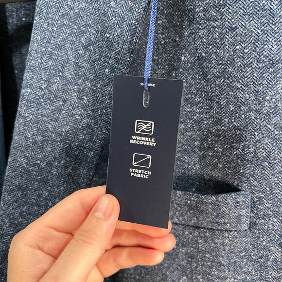 Stafford Big&Tall Mens Classic Fit Sport Coats Suits Navy Size 54 Long - Picture 9 of 14